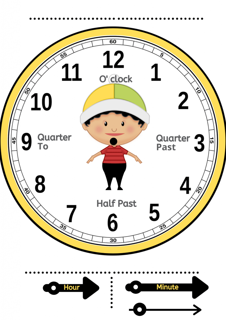 free printable clocks for teaching time